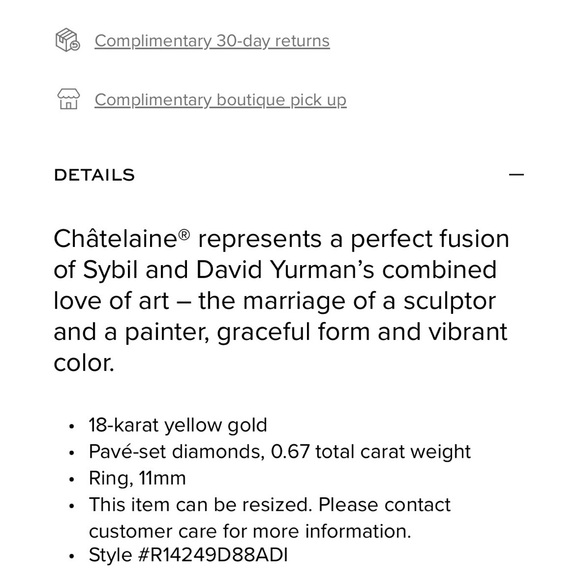 David Yurman Chatelaine Ring with Pave Diamonds - Picture 7 of 8